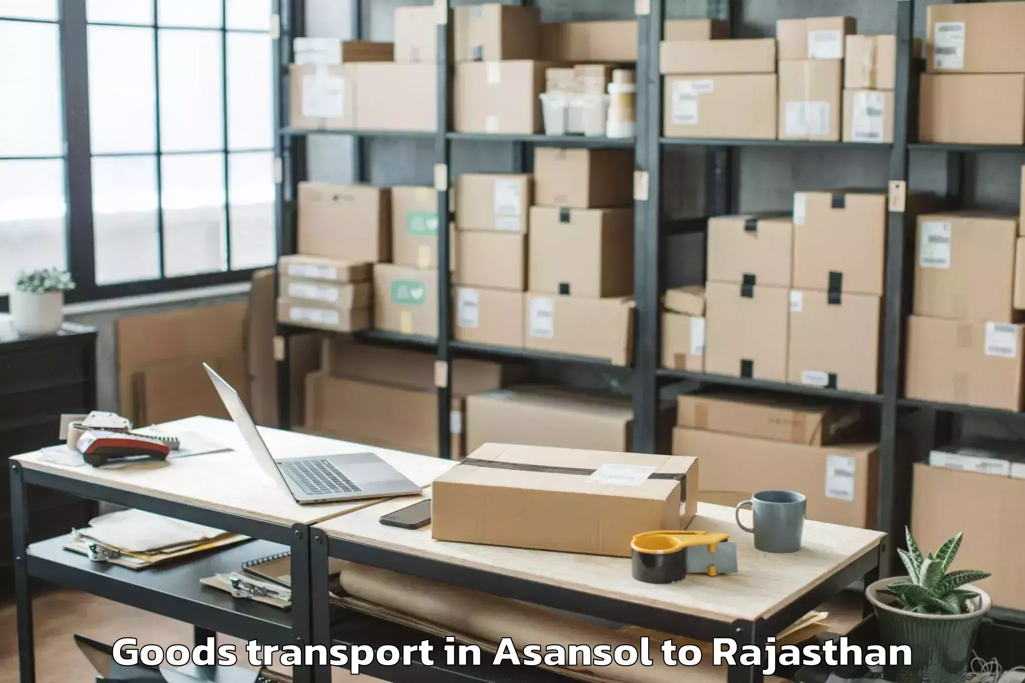 Trusted Asansol to Bali Goods Transport